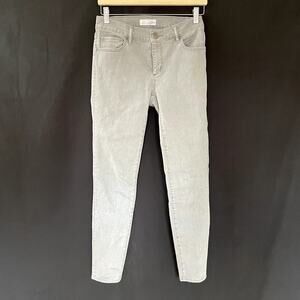 LOFT gray jeans women's size 26 modern skinny cotton pockets casual pants
